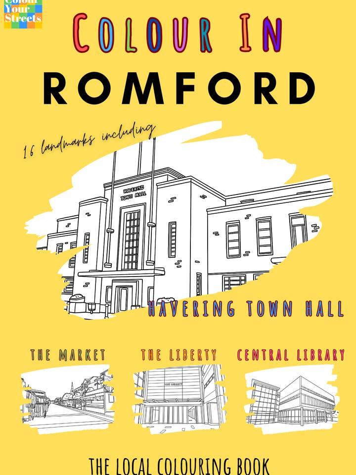 Romford Colouring Book (A4) for wholesale by Colour Your Streets