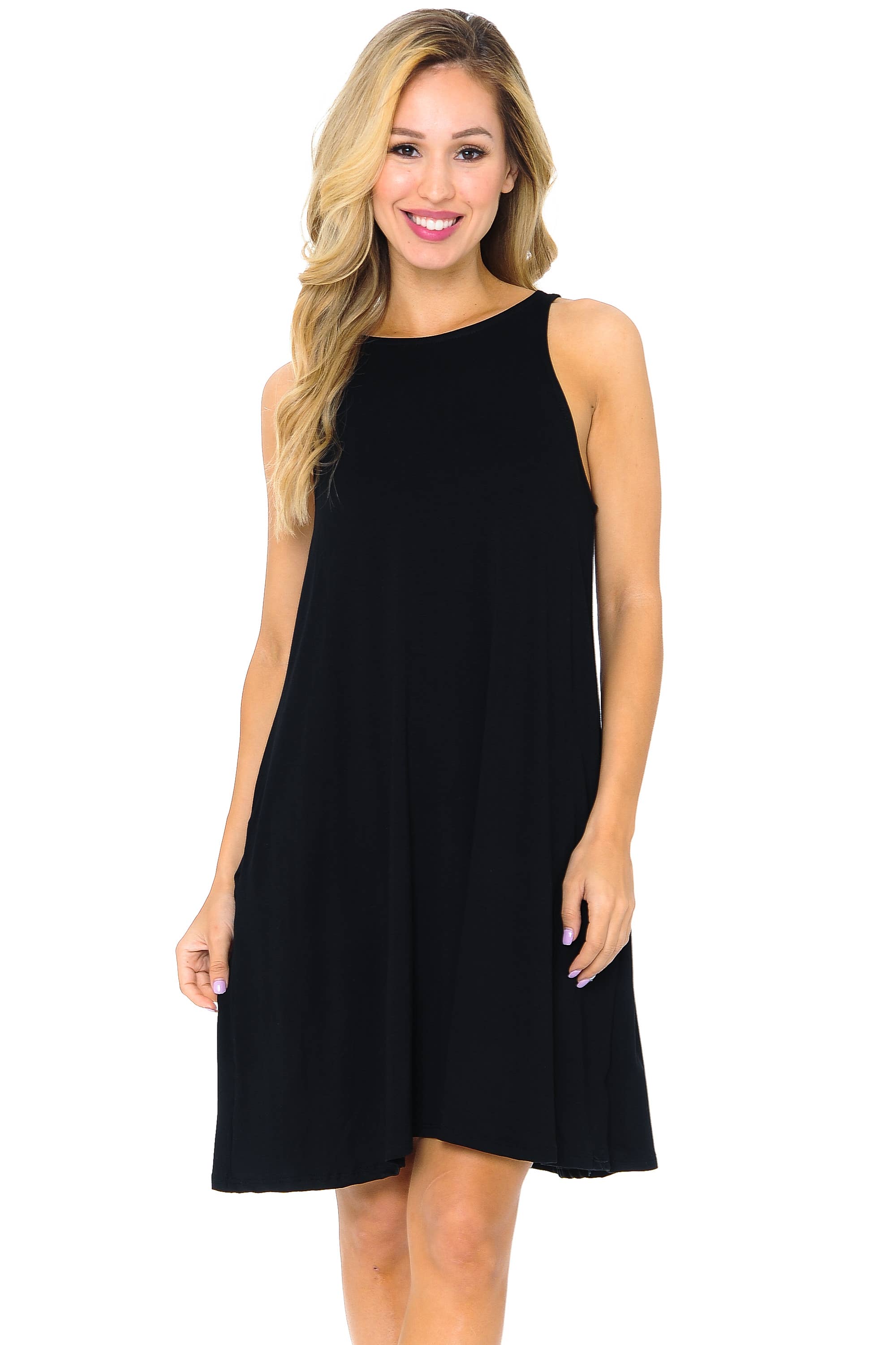 Burgundy Apparel - Wholesale Dress - Women's - TANK DRESS WITH POCKETS25