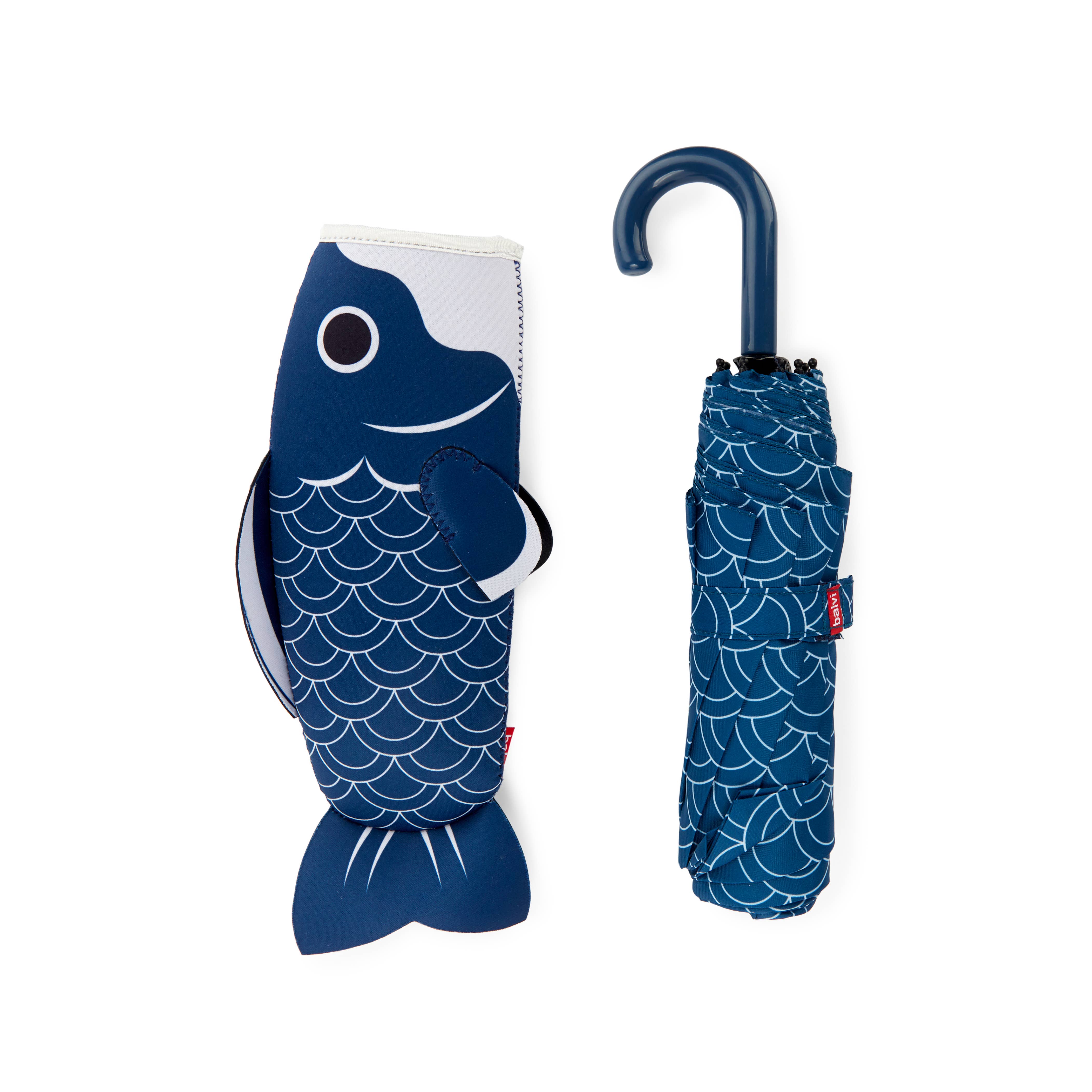 Balvi - Wholesale Umbrella - Unisex - Umbrella, Koi Fish, blue, with cover, nylon3