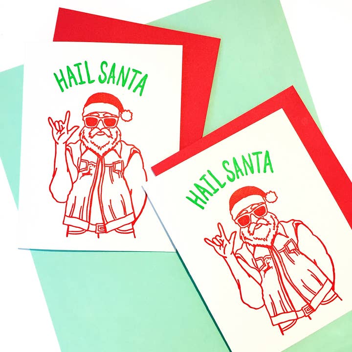 Smitten Kitten – wholesale Julkort – Hell Santa Card2