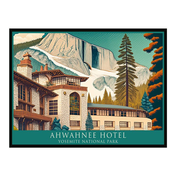 AOP-100880 A Yosemite Ahwahnee Hotel 9x12 Print for wholesale by Art of Place