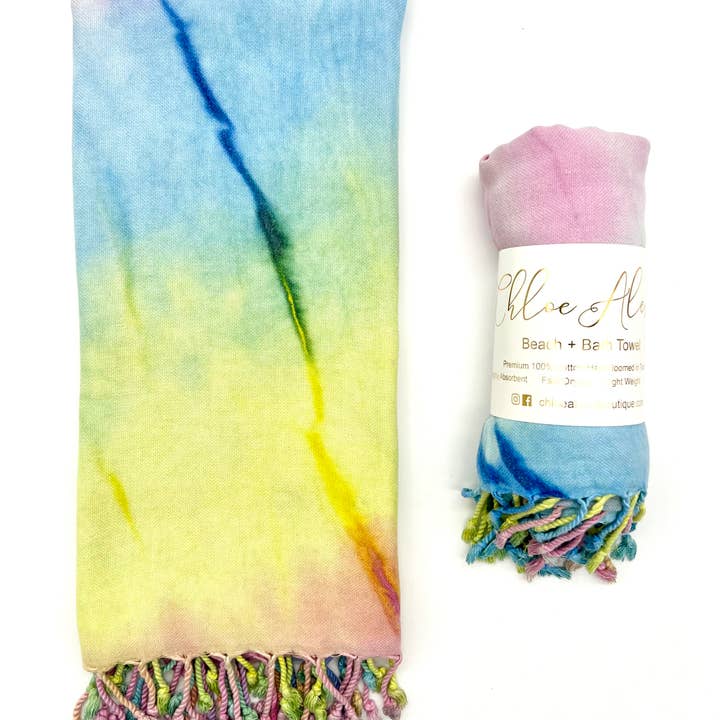 Chloe Alexis – wholesale Beach towel – Ibiza - Pastel Multi