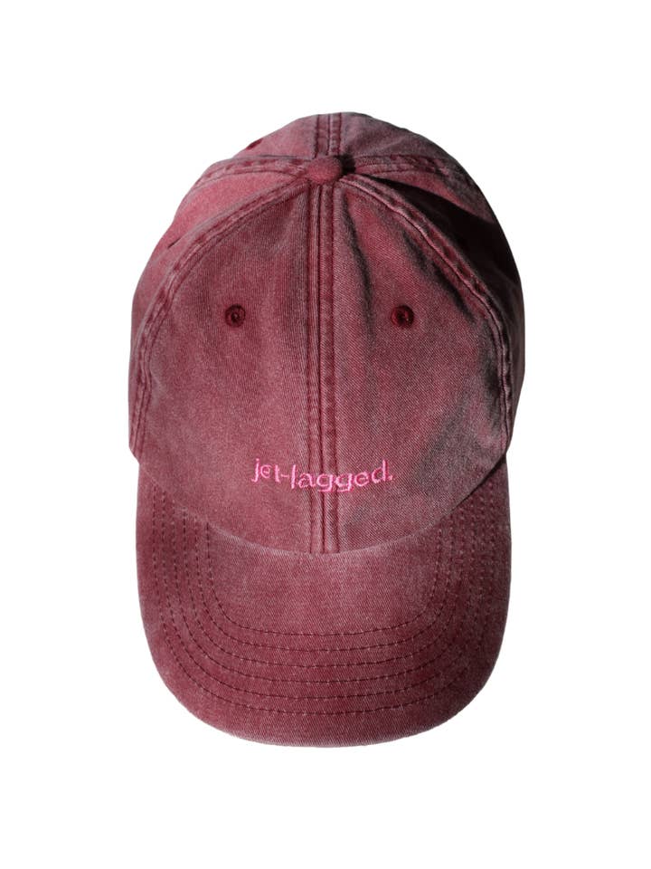 Casquette Jet-lagged en Coton avec Phrase Brodée pour la vente par Type Swimwear
