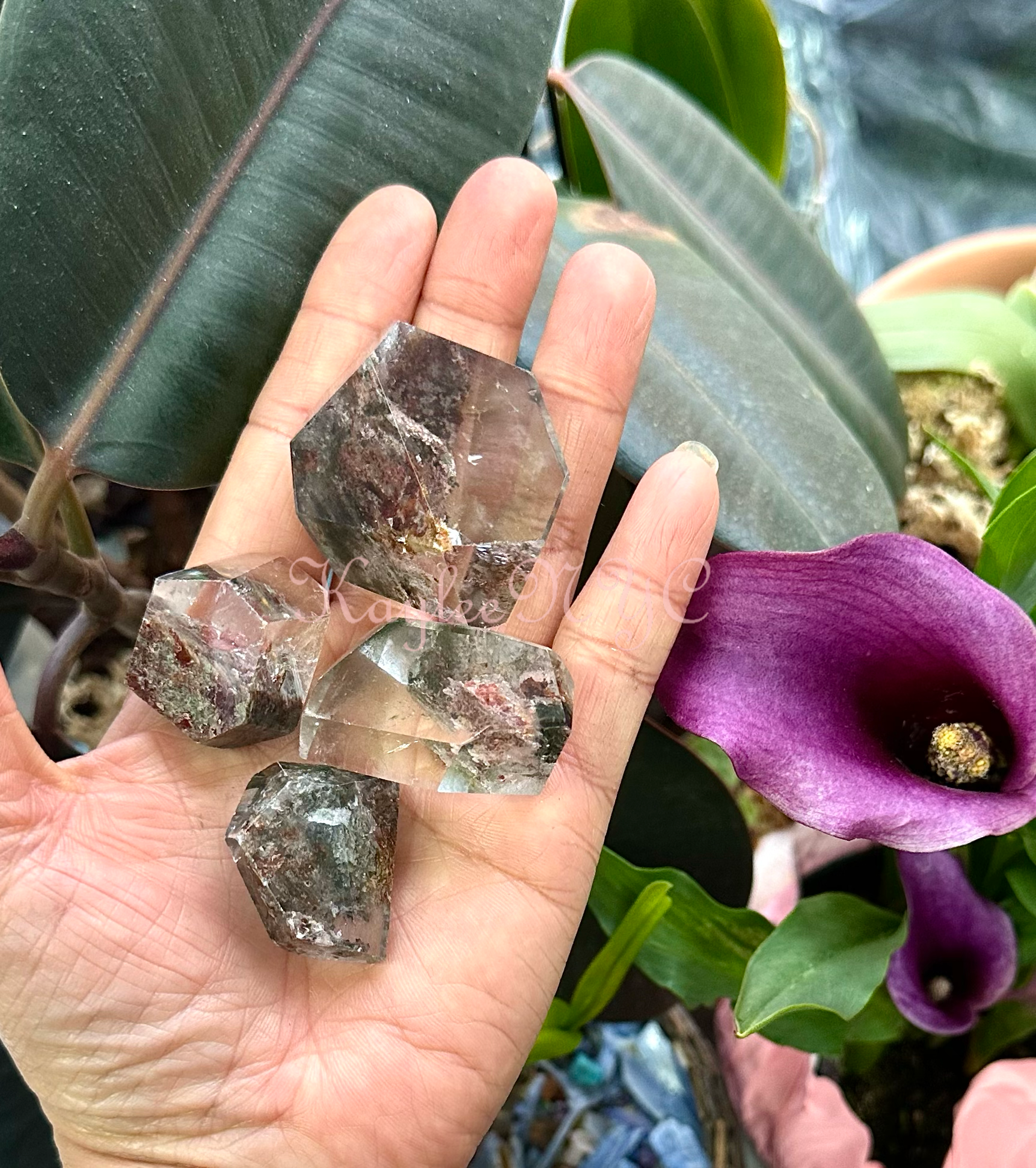 KayleeNYC – Engroshandel Spirituelle sten og krystaller – 1 lb naturlig havekvarts Lodalite krystal i fri form4