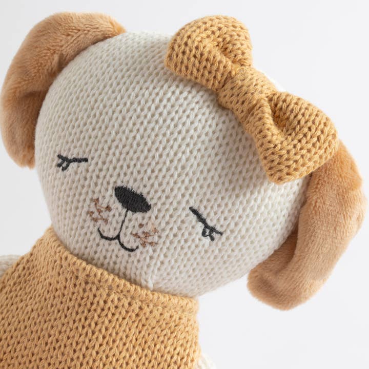 Living Textiles - Wholesale Stuffed/Plush Toy - Kids & Baby - Knitted Animal Toy- Paula the Puppy