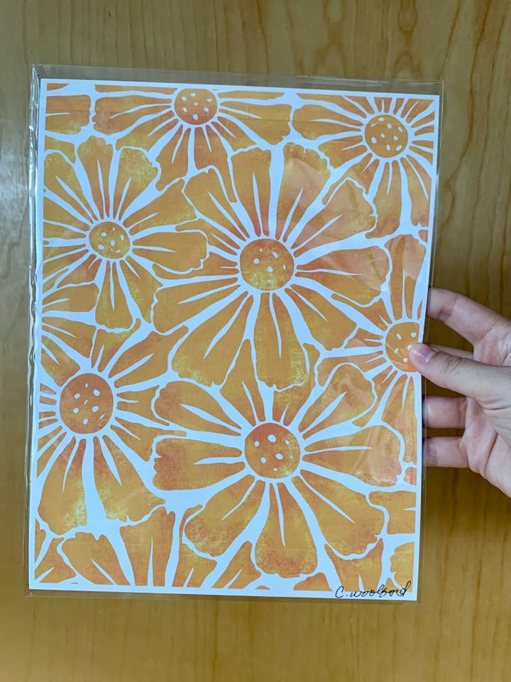 Yellow Flower Art Print - Frankie Sue Design Co. for wholesale by Frankie Blue