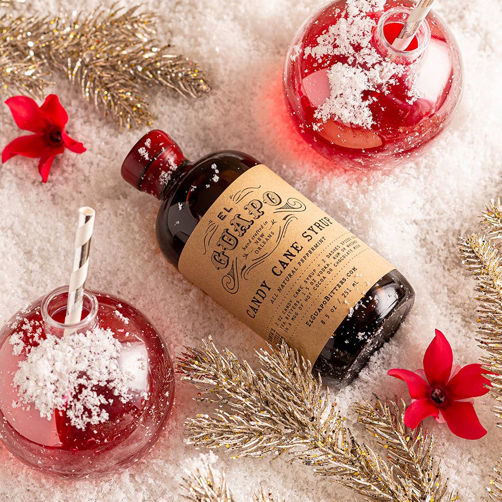 El Guapo – wholesale Cocktail mix/syrup – Syrups: Candy Cane - Holiday Cheer, Bottled 🎄🎅🏼4