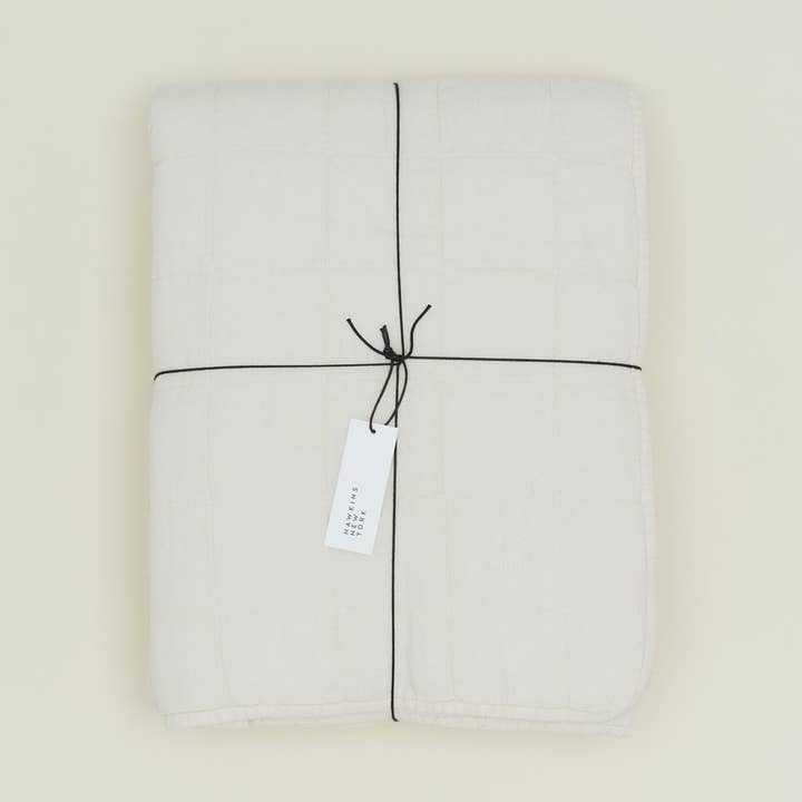 EDREDÓN DE LINO SENCILLO - MARFIL para venta al por mayor de Hawkins New York