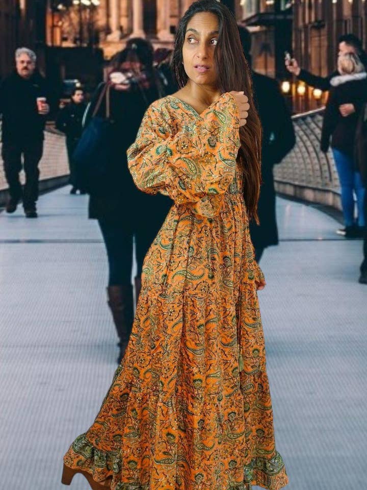 Nola by bijusol - Wholesale Dress - Women's - Anima Orange Dress2