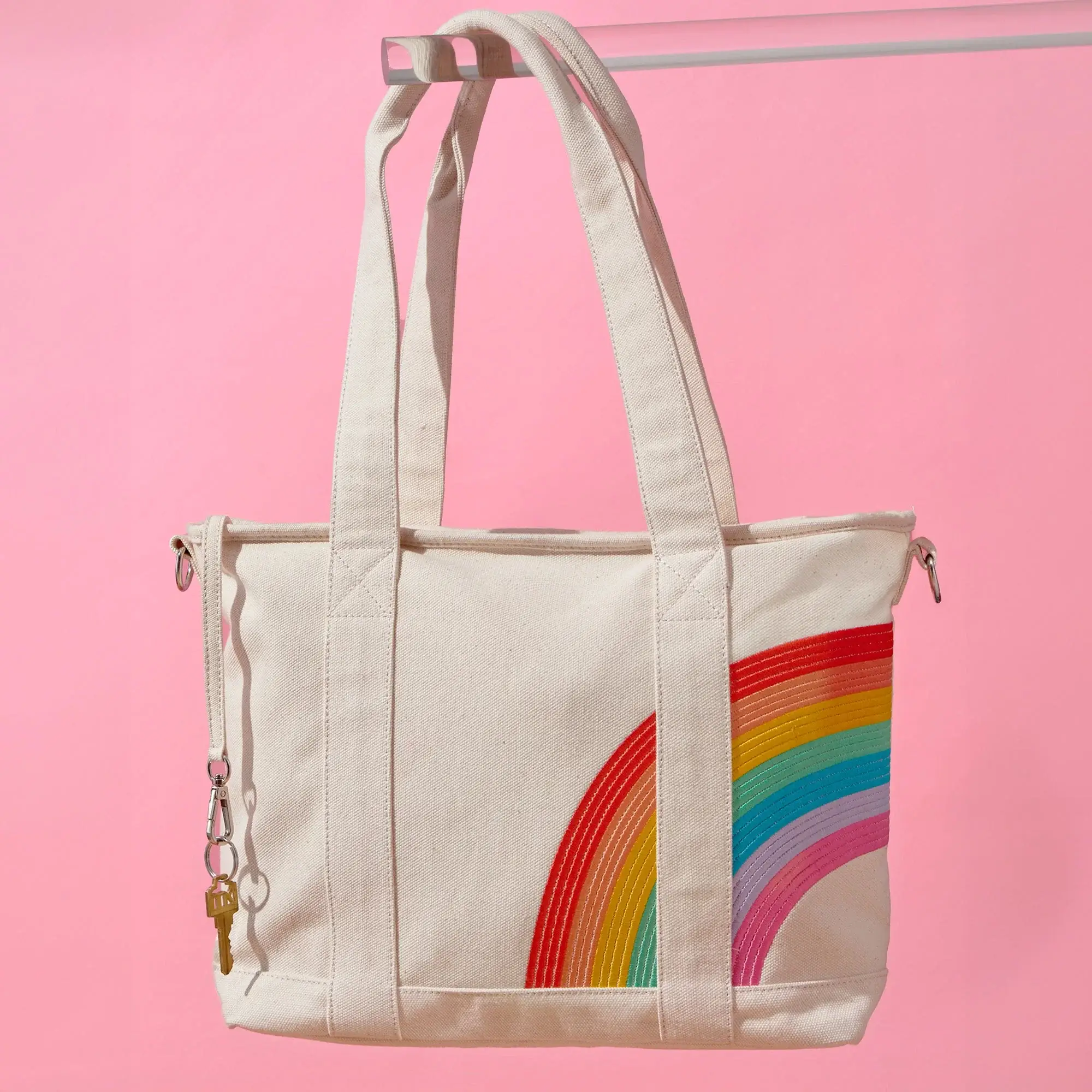 Daily Disco - Wholesale Tote Bag - Women's - Rainbow Canvas Tote Bag1