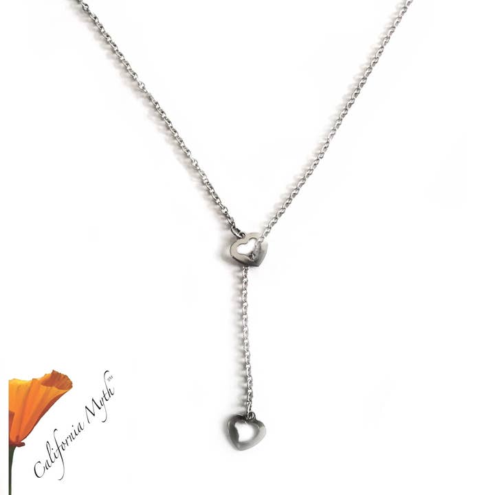 Adjustable Y Lariat Hearts Necklace for wholesale by California Myth