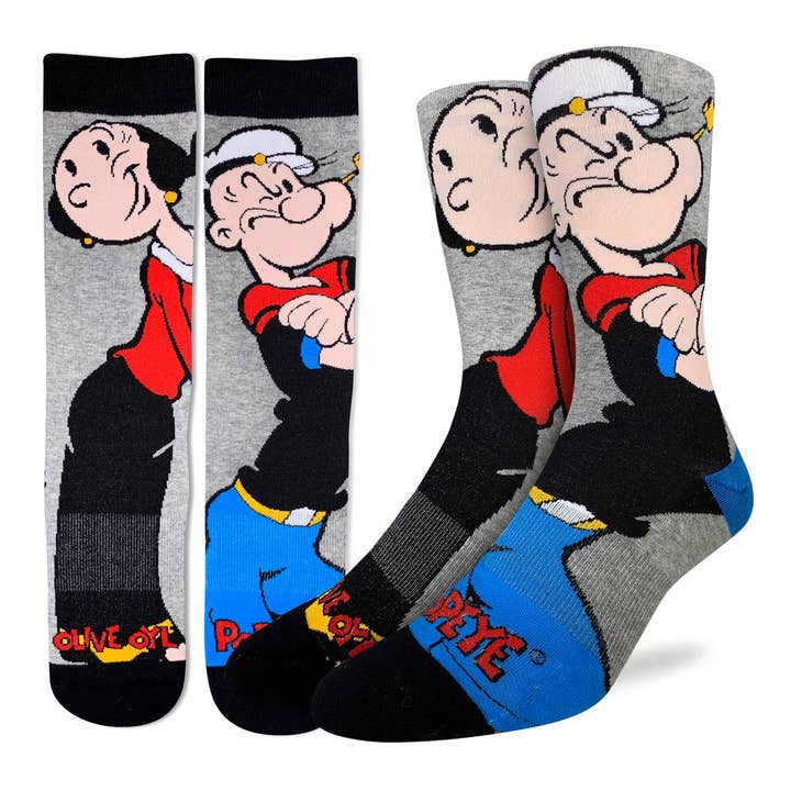 Herrstrumpor med Popeye och Olive för wholesale av Good Luck Sock