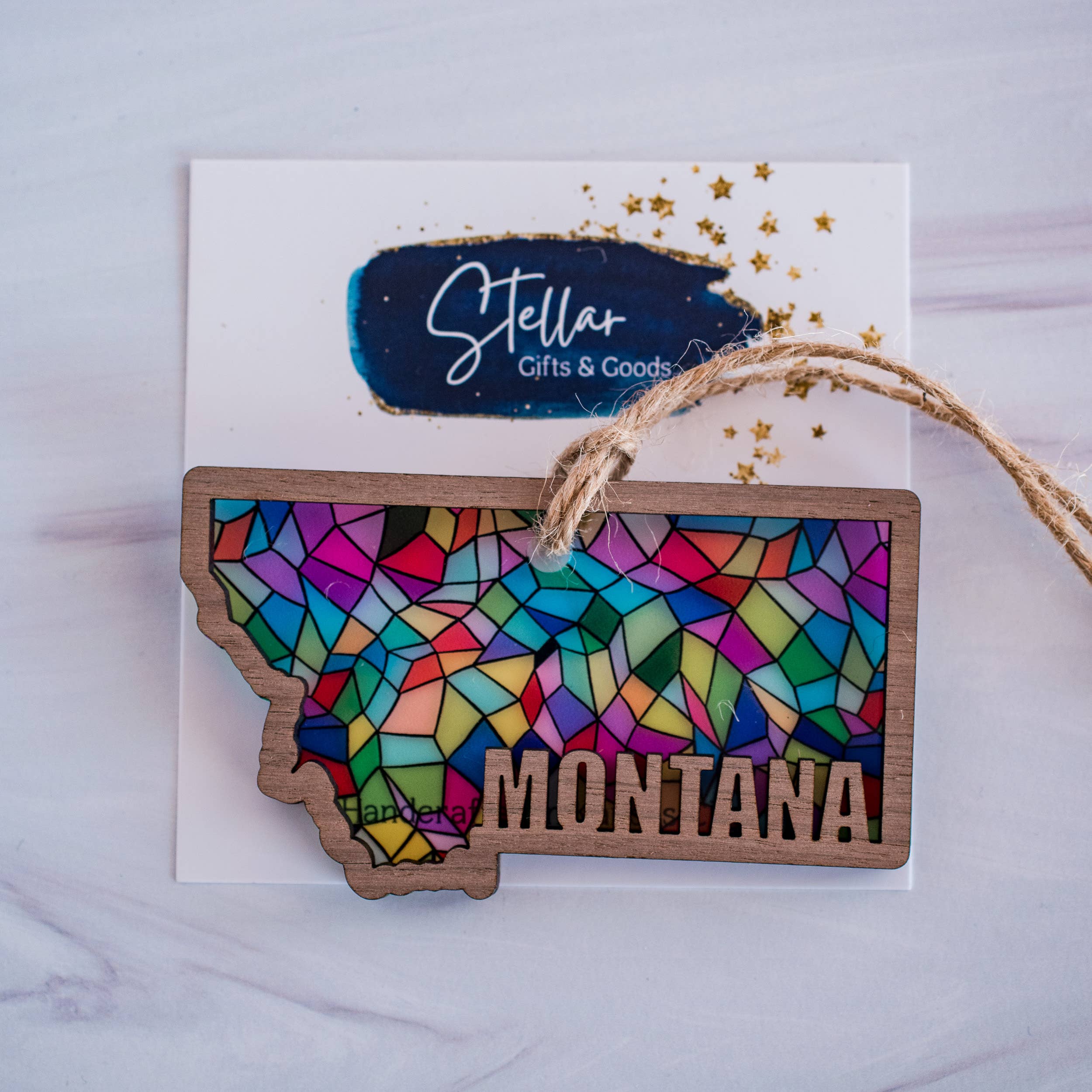 Stellar Gifts & Goods Wholesale - Vente Objets de décoration - Ornements - Vitrail Fête d'État - Noël Local48