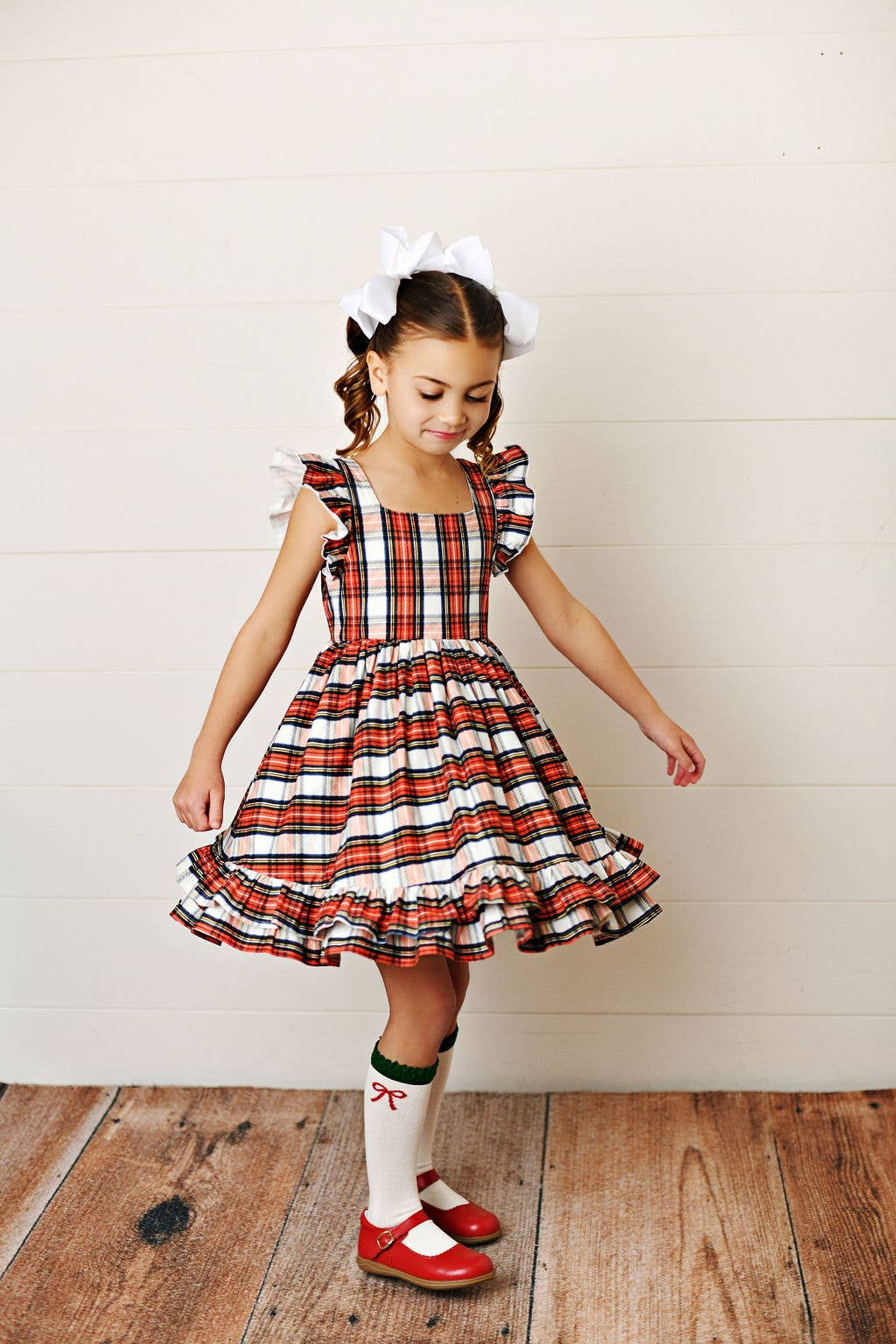 Serendipity Clothing Co - Wholesale Dress - Kids - Girl Holiday Tartan Plaid Twirl Dress0