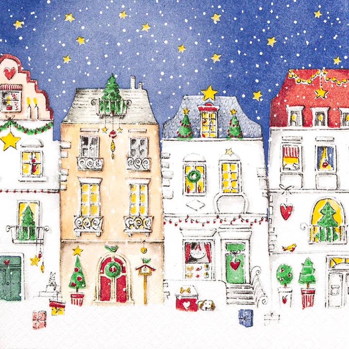 Lunchservietten Winter Village für den Großhandel von Home Fashion - Carl Dietrich GmbH