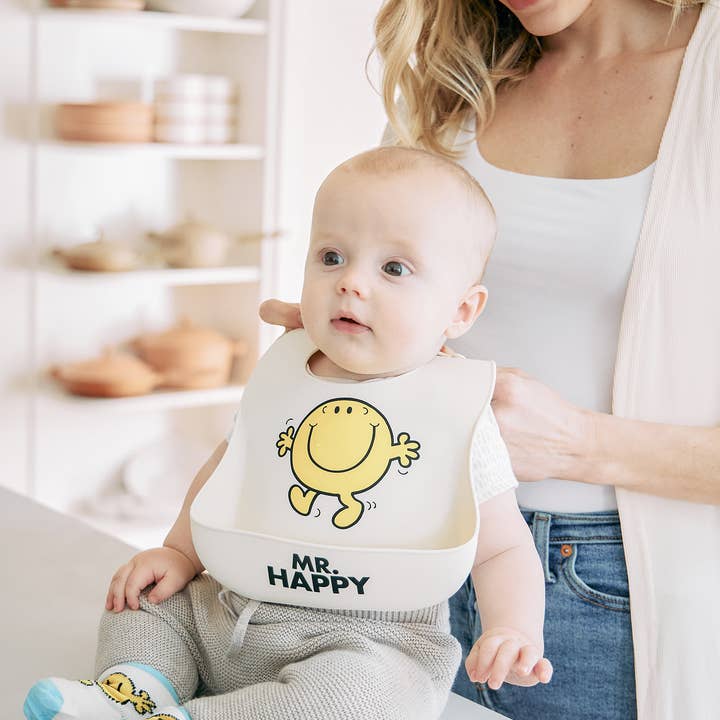 JuJuBe - Wholesale Bib - Baby - Silicone Bib Mr. Happy