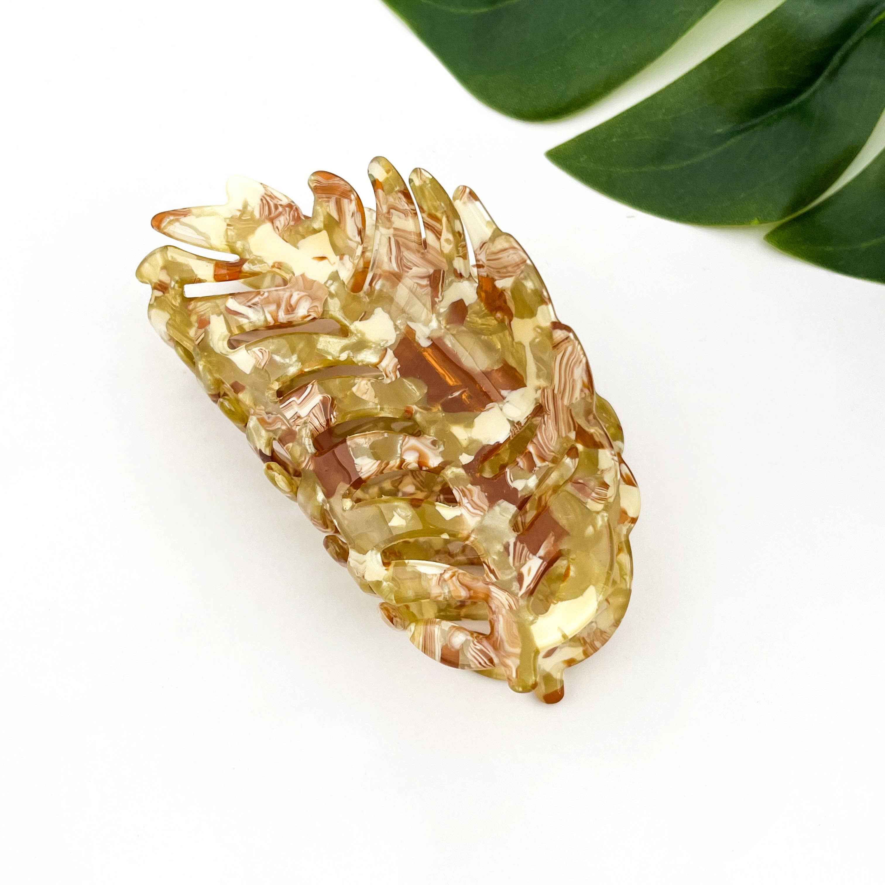 TheDivaSoap - Wholesale Hair Clip - Women's - Tropical Palm Leaf Hair Claw Clip2