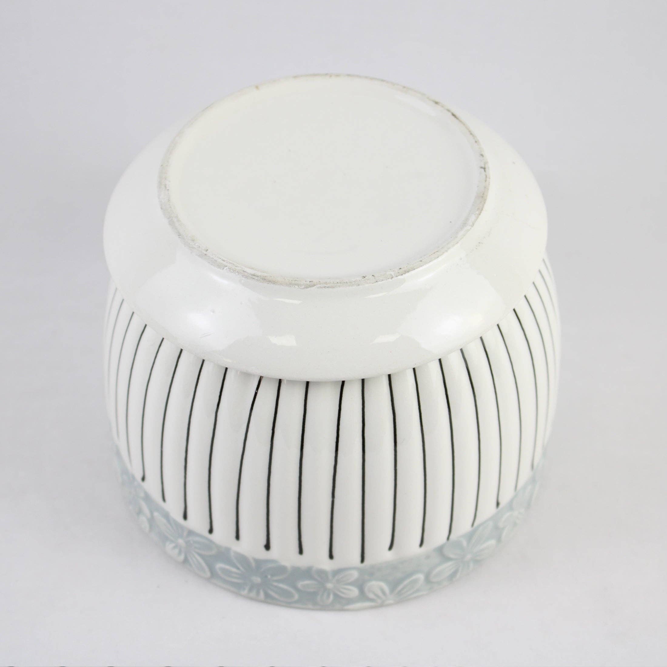 Florinia - Wholesale Plant Pot - 3-Piece Ceramic Planter Pot Set with Embossed Floral Rim and Saucers8