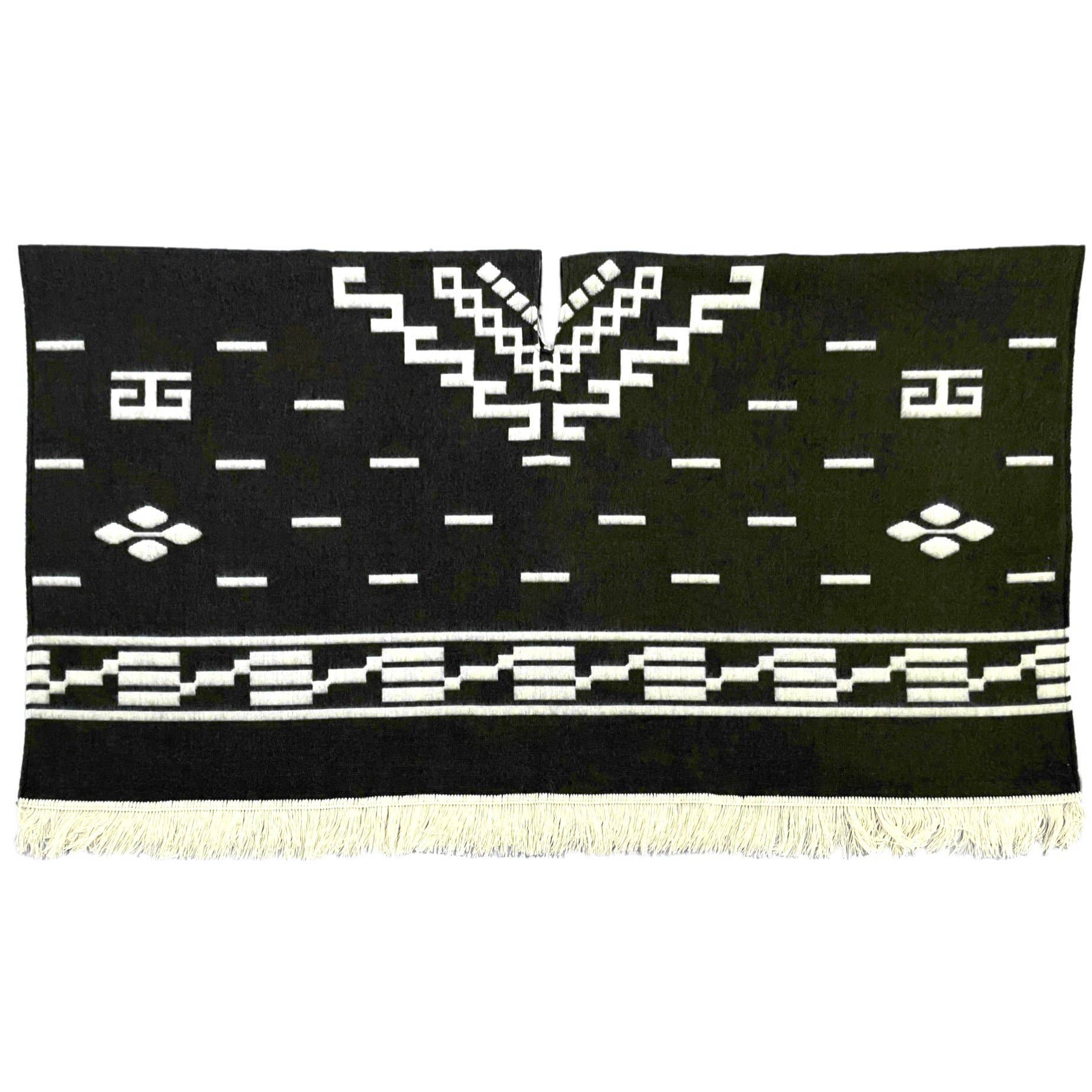 ECUALAMA – wholesale Poncho - Unisex – Clint Eastwood poncho cowboy Serape-replika – svart6