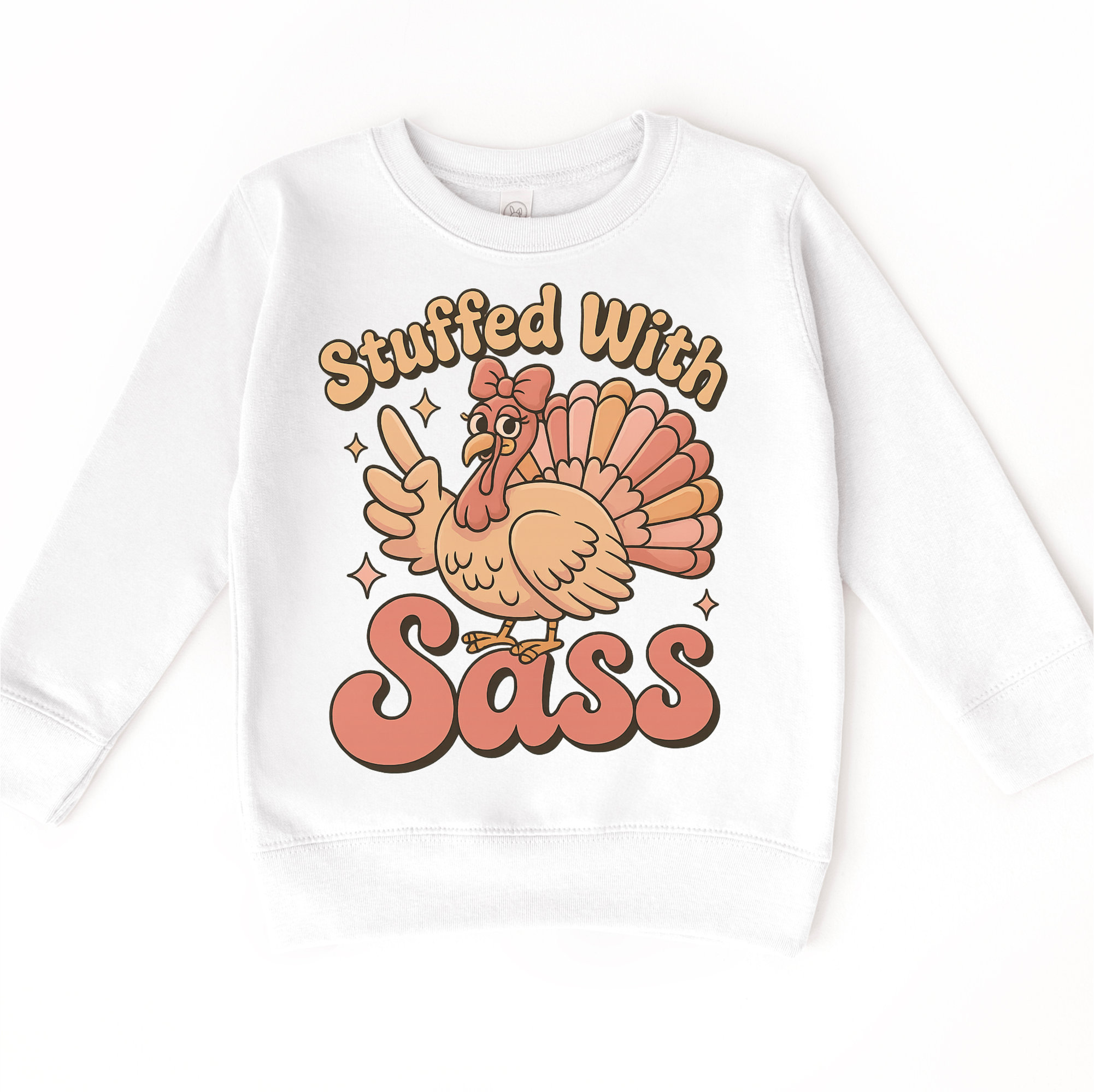 Madi Moosh - Wholesale Screen Printed T-Shirt - Kids - Stuffed With Sass Thanksgiving T-Shirt - Turkey Tee1