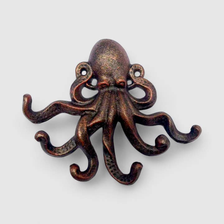 Iron & Blossom - Wholesale Wall Hook - Octopus Hook, Cast Iron Copper Nautical Wall Hook2