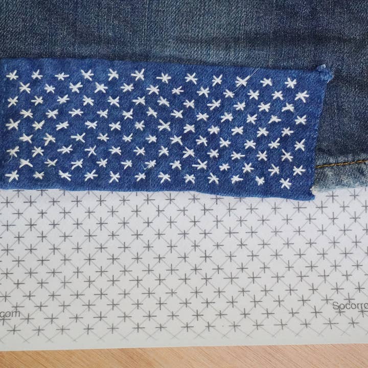 Socorro Society - Wholesale Embroidery/Cross Stitch Supplies - Sashiko Inspired Star/Ten Cross Stick and Stitch Pattern2