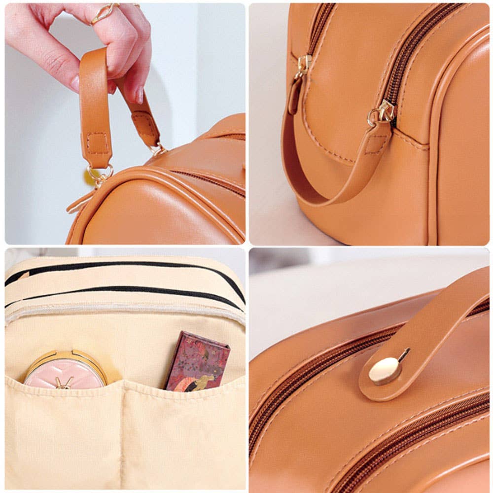 Sensibling Corp. - Vente Trousses de maquillage/cosmétique - Trousse de maquillage de grande capacité en similicuir3