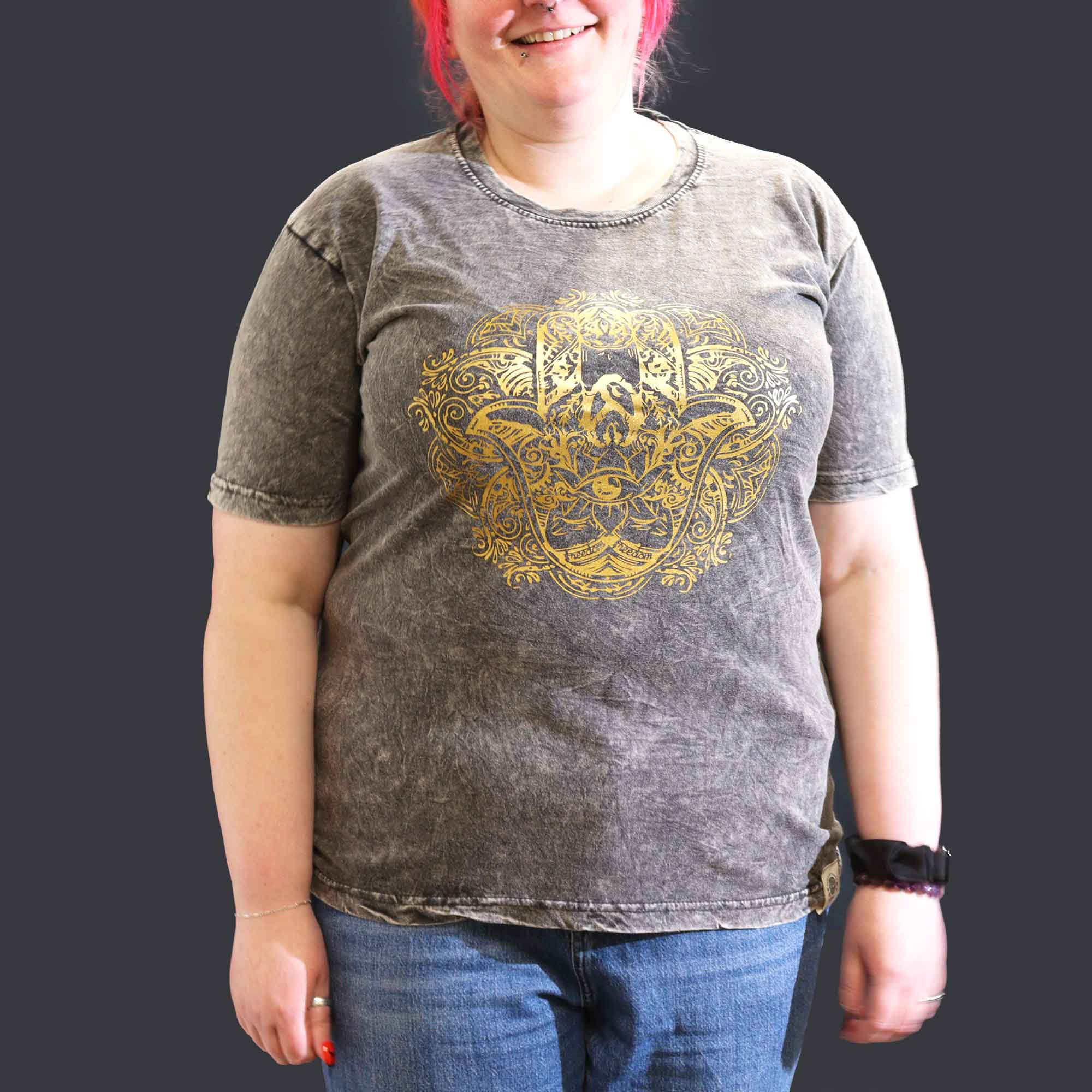 AWGifts Europe - Wholesale Screen Printed T-Shirt - Women's - Wholesale Stonewashed Nomad Sari T-Shirts60