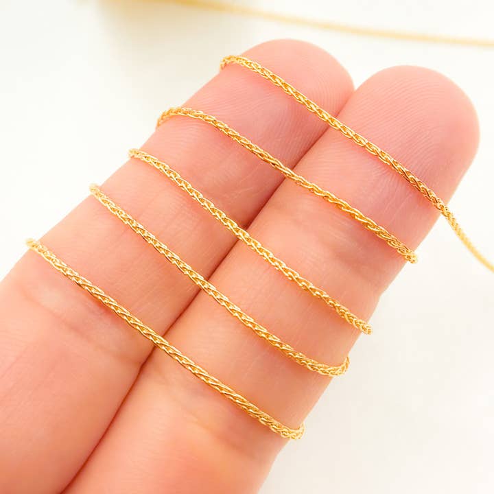 914GF. Cadena Cordette de Cuentas Rellenas de Oro de 14K para venta al por mayor de Jewels & Chains