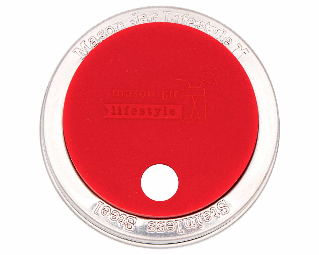 Mason Jar Lifestyle - Wholesale Drink Lids - Silicone Straw Hole Tumbler with Stainless Steel Band for Mason Jars1