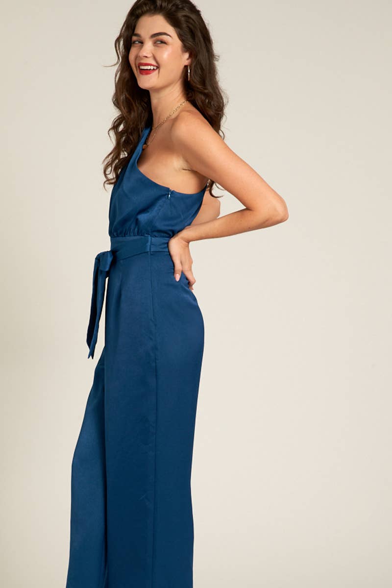 En Crème - Wholesale Jumpsuit - Women's - One Shoulder Jumpsuit with Back Tie9