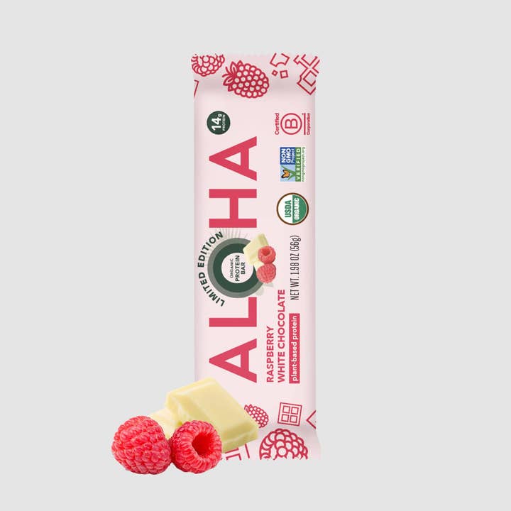 Aloha - Wholesale Snack Bar - Raspberry White Chocolate Protein Bar