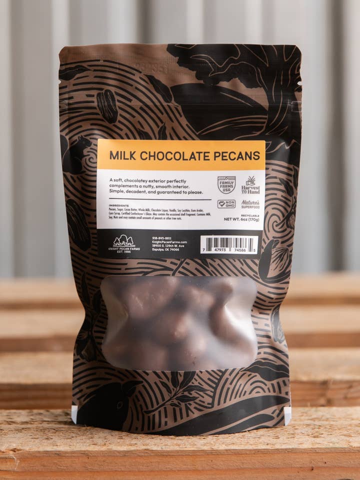 Milk Chocolate Pecans for wholesale by Knight Pecan Farms