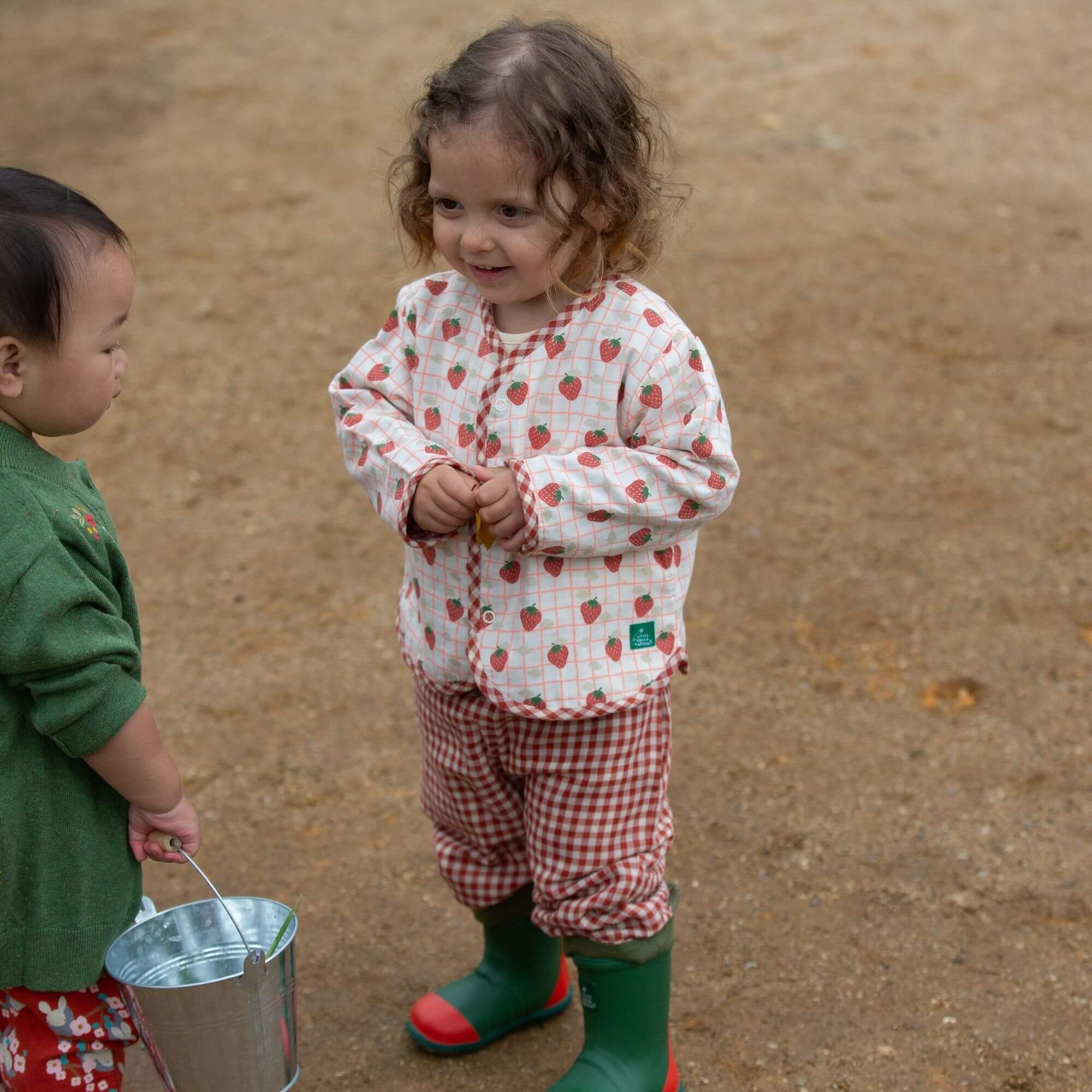 Strawberry Days Reversible Collarless Spring Jacket for wholesale on Faire7