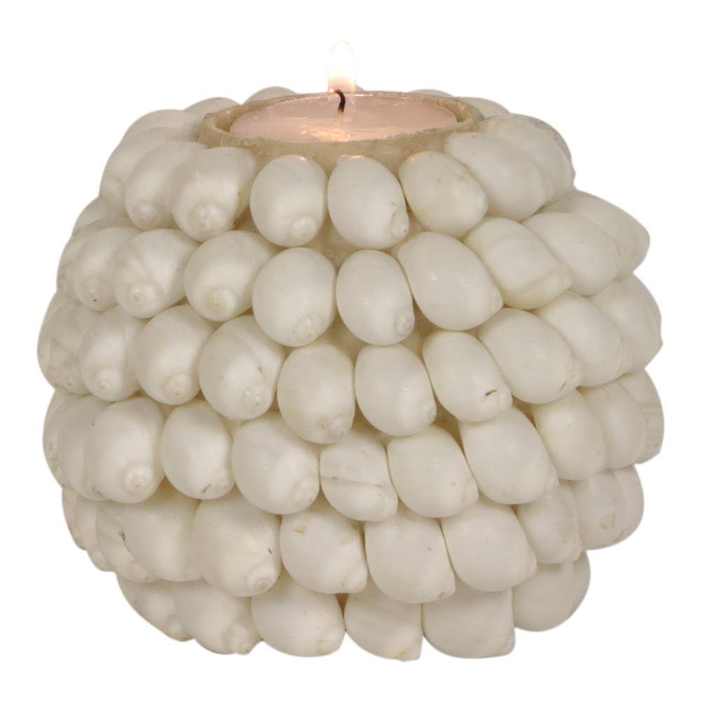 EARTHWARE - Wholesale Candle Holder - Shell tealight holder Ayu M0