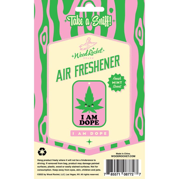 Pink I Am Dope Air Freshener, VAF-017 for wholesale on Faire2
