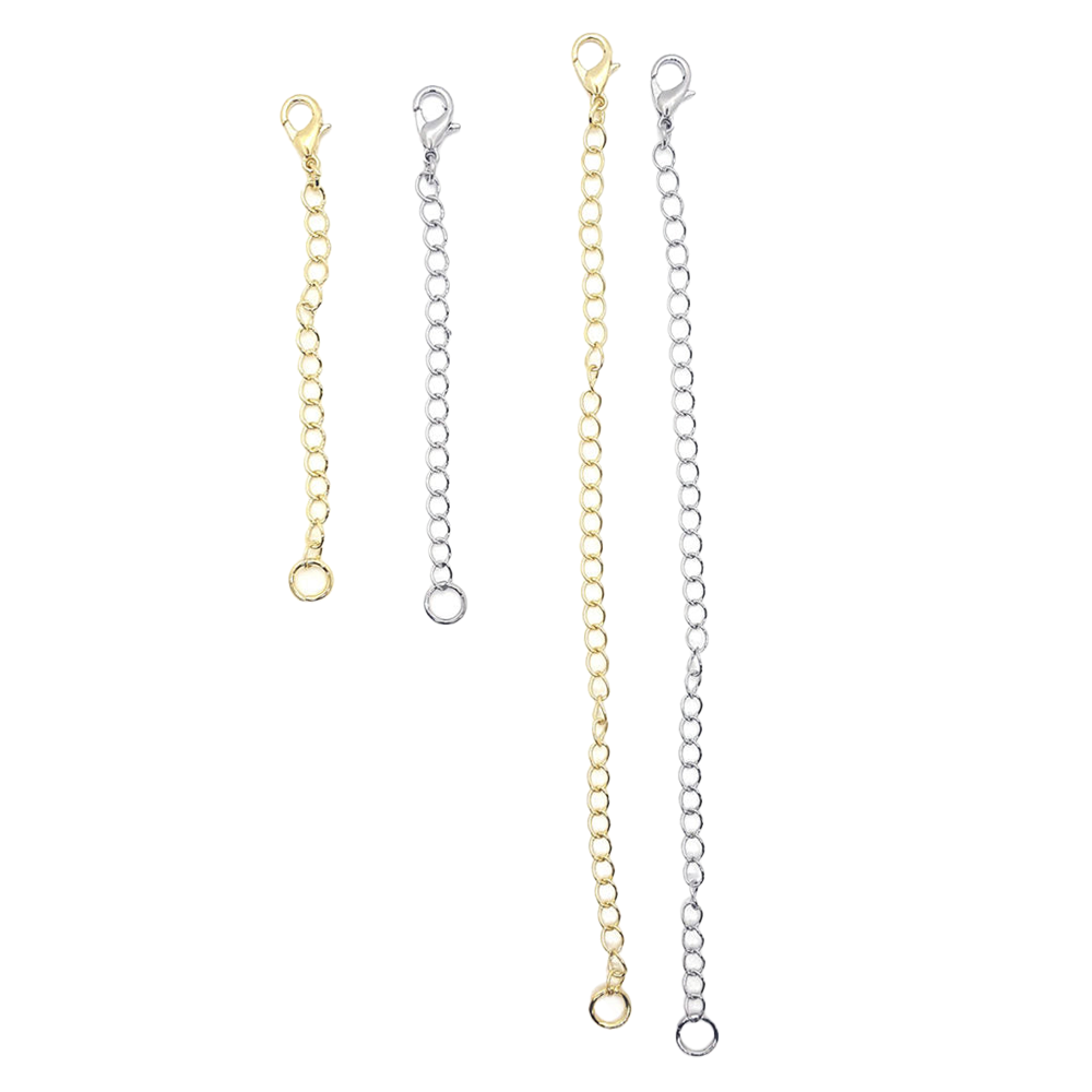 Mammoth Buys - Wholesale DIY Jewelry - Kids - Gold & Silver Chain Extenders, DIY Jewelry, 3in & 6in0