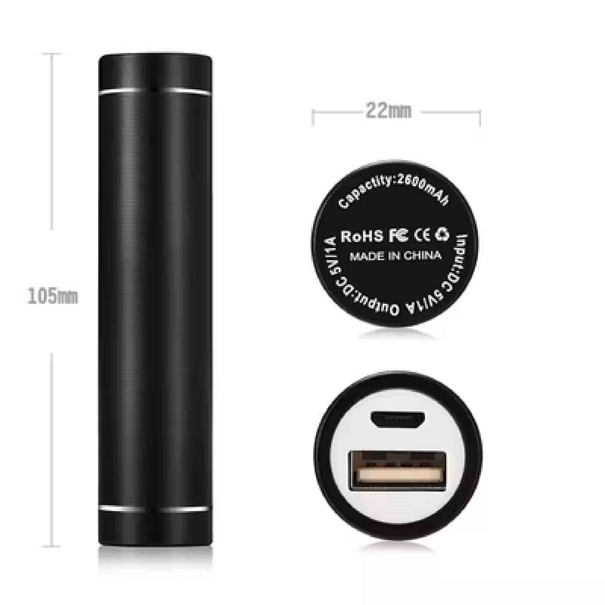 GulleeGadgets - Vente Chargeurs portables - Mini batterie externe portable de 2 600 mAh - Assortie5