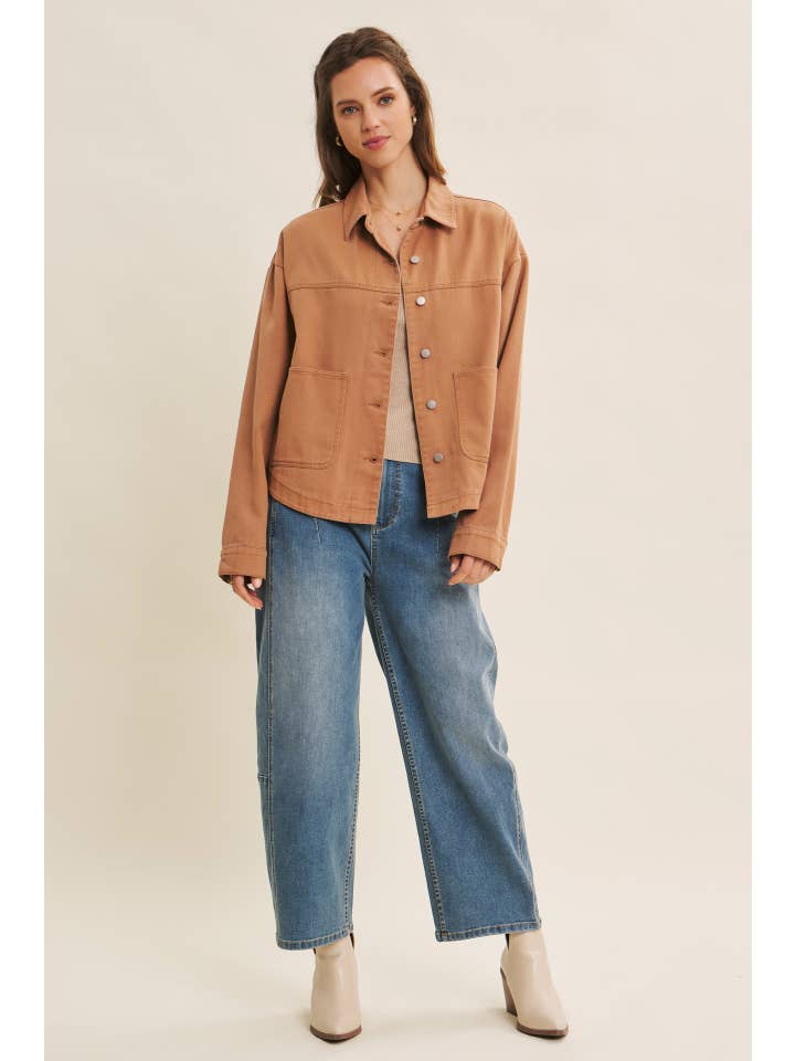 in february - Wholesale Jacket - Women's - ONE OF A KIND WASHED COTTON TWILL UTILITY OVERSIZED JACKET31