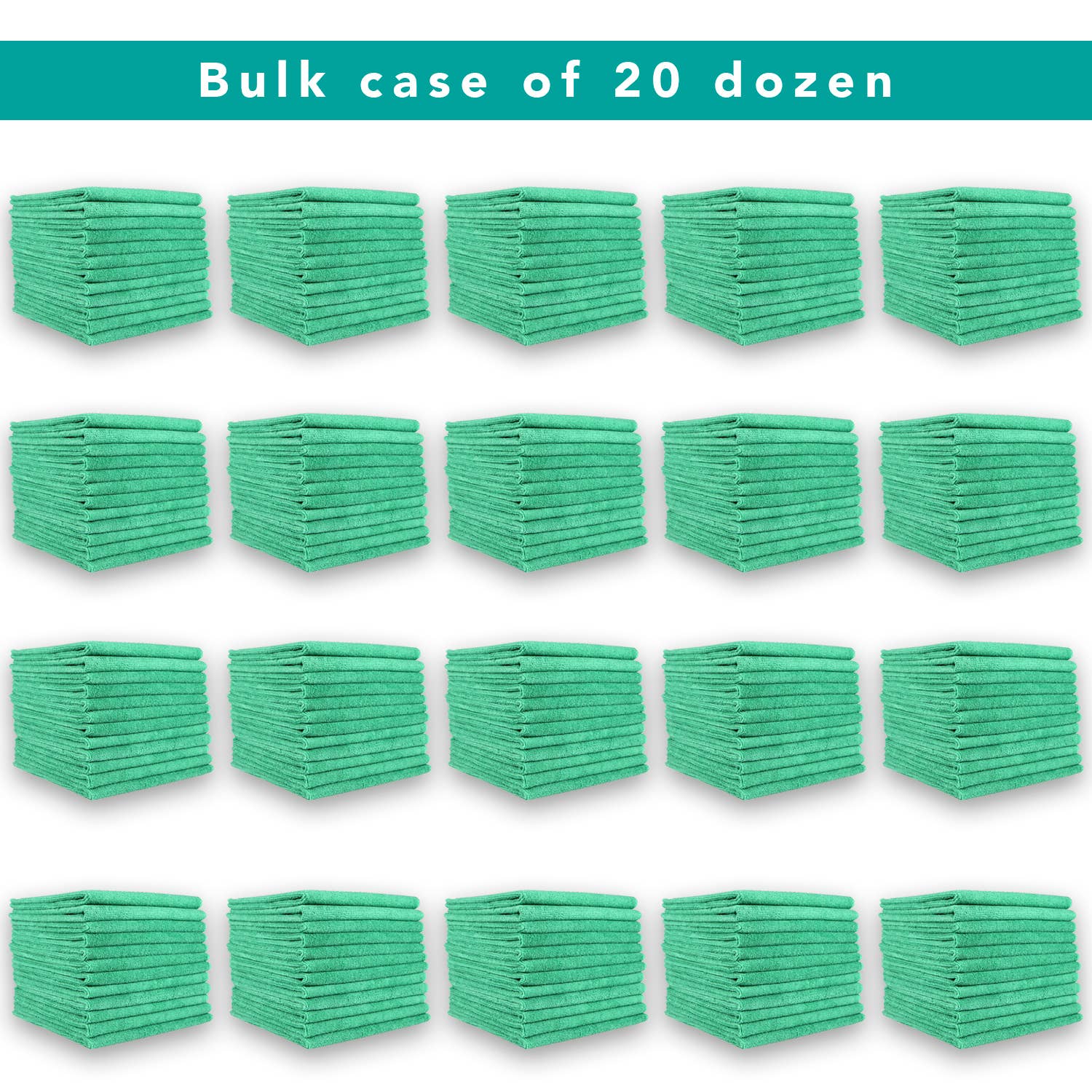 Arkwright Home - Wholesale Cleaning Cloth - Bulk Case of 240 Cleaning Cloths, 12x12 Microfiber, Colors29