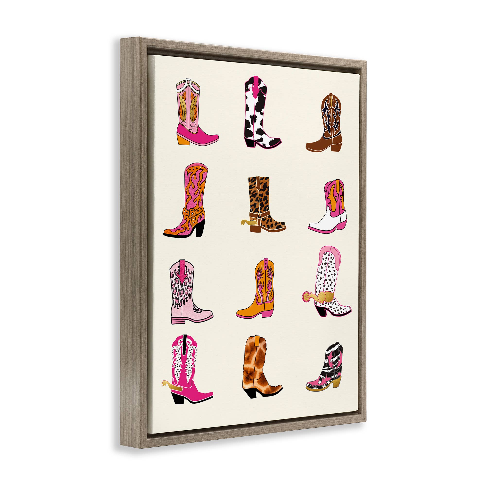 Stupell Industries - Wholesale Wall Sign - Bright Cowboy Boots & Spurs - Framed Wall Art18