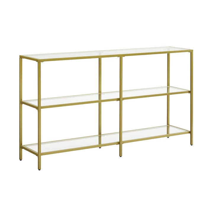 Greenwestons - Wholesale Console Table - 51.2" Console Table with 3 Shelves in Mirror Office Decor0