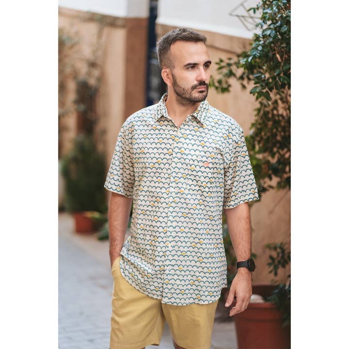 Green Men's Shirt Chios for wholesale on Faire