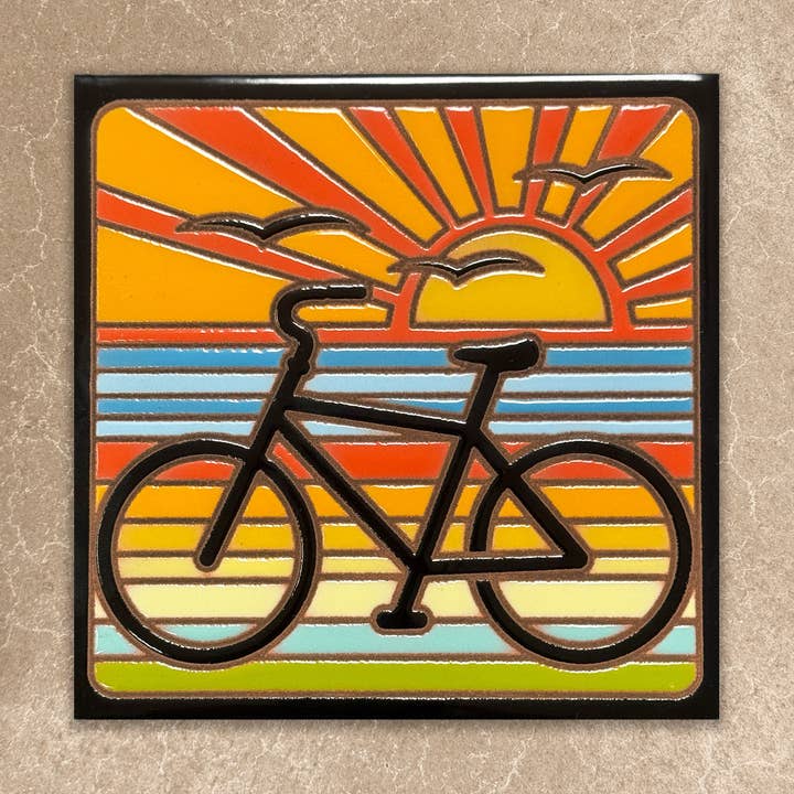 Retro Bicycle Tile (9425) for wholesale by Earthtones Tile