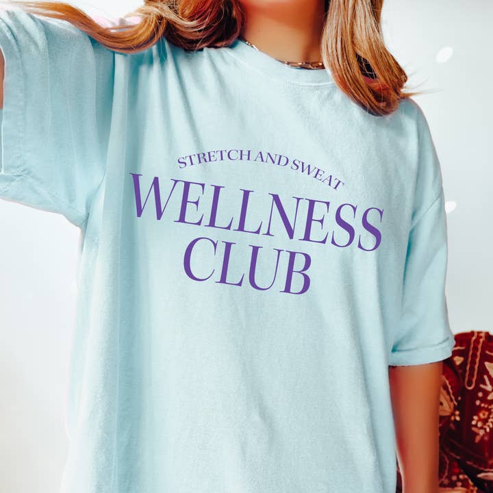 Wellness Club Stretch and Sweat T-shirt for wholesale by Portland and Peel