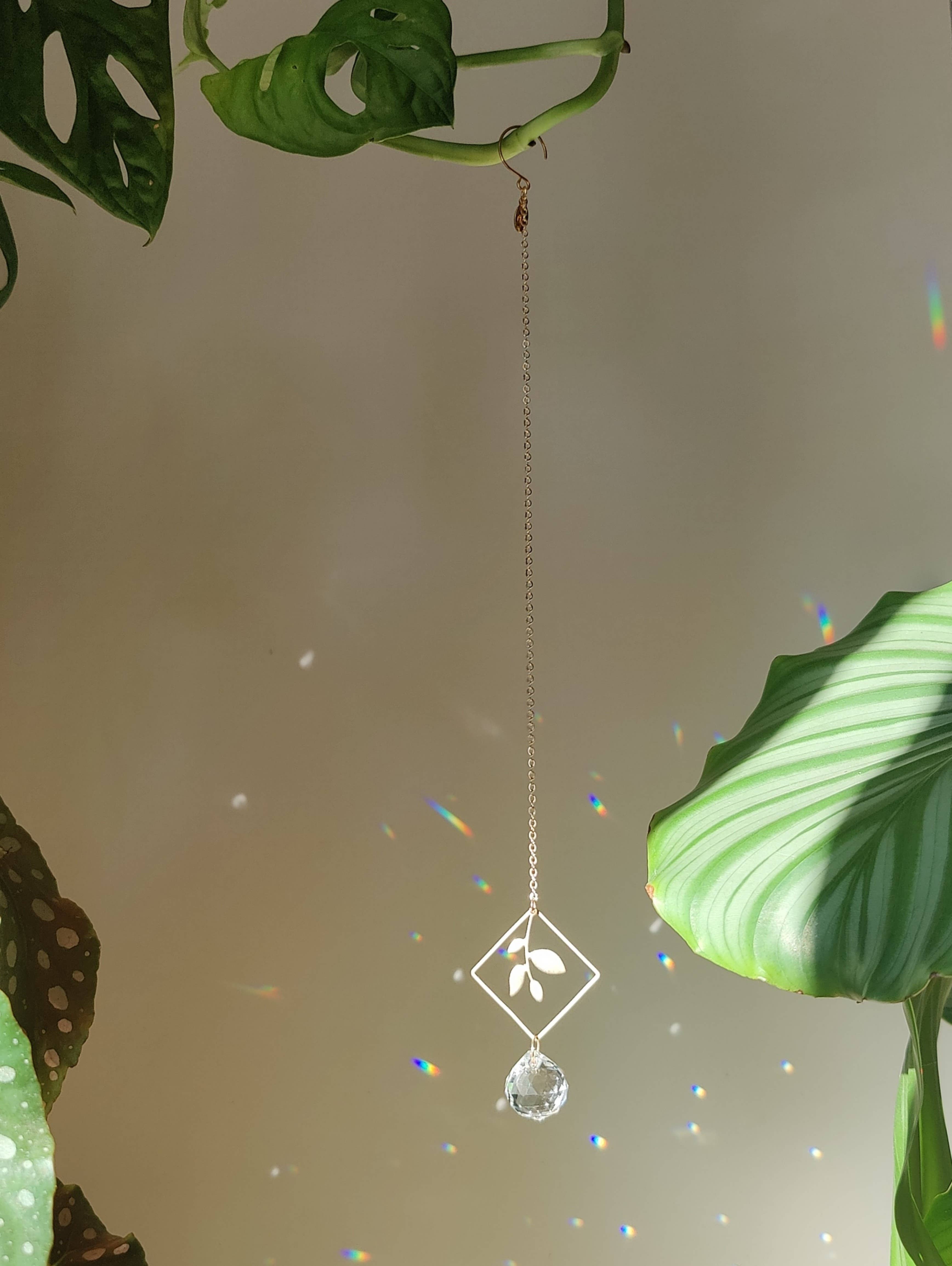 Atelier Intuitive - Wholesale Suncatcher - ASTRO EARTH • Mini Suncatcher in Brass & Glass Crystal4