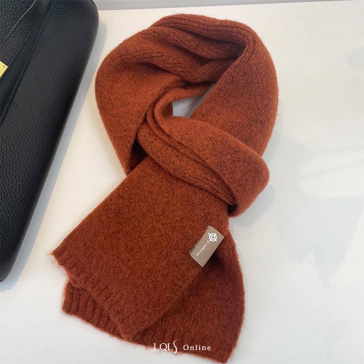 ACCITY - Wholesale Scarf - Women's - Cozy Beige Wool Blend Knit Scarf Thick Warm Unisex_CWASC15035