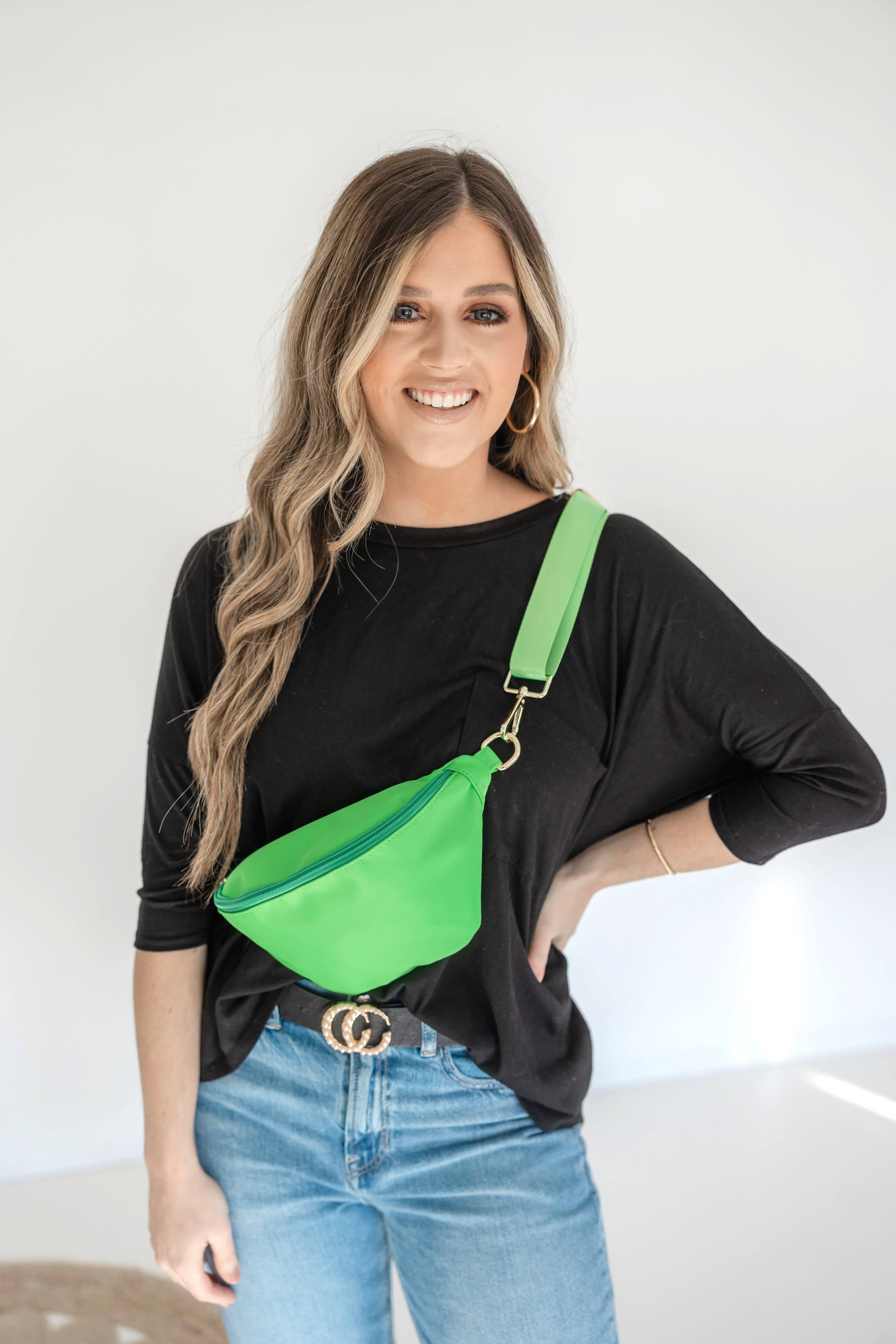 Thomas and Lee Company - Vente Sac ceinture – femme - Sac banane en nylon coloré Hannah avec sangle17