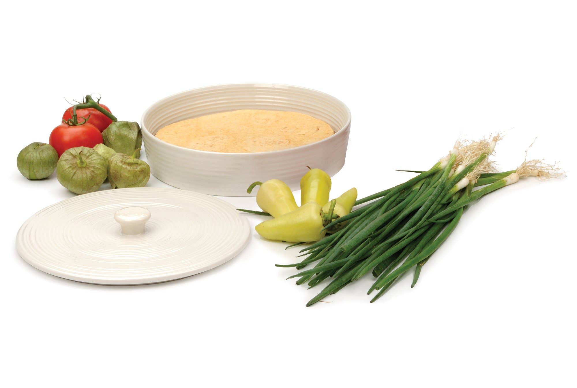 RSVP International - Wholesale Kitchen Tool/Gadget - Tortilla Warmer - 10In - Stoneware - White2