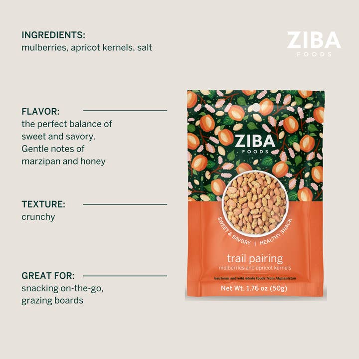 Ziba Foods - Wholesale Trail Mix - Mulberry & Sweet Seeds Kernel Pairing Vegan Trail Mix 1oz6